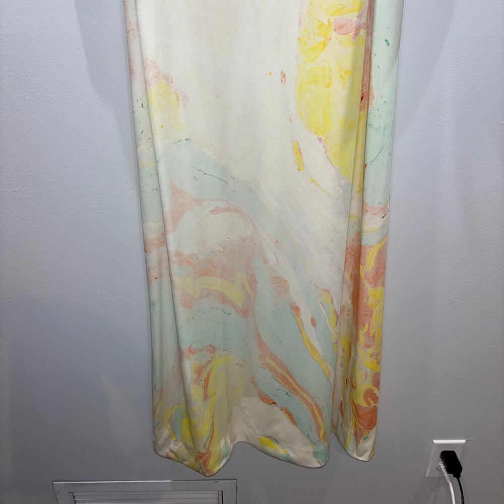 Vintage 1970s Don Louis España Watercolor Maxi Dress Set w/ Jacket - Size US 10 - Picture 5 of 15